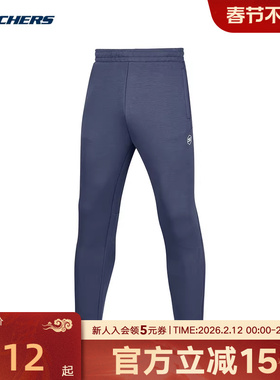 Skechers斯凯奇冬男运动裤休闲直筒针织长 P424M010/022C