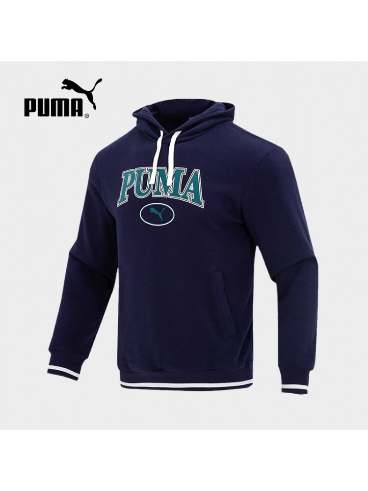 PUMA 신작 남성과 여성 커플 레트로 캐주얼 후드 티셔츠 SQUAD HOODIE 678419-06