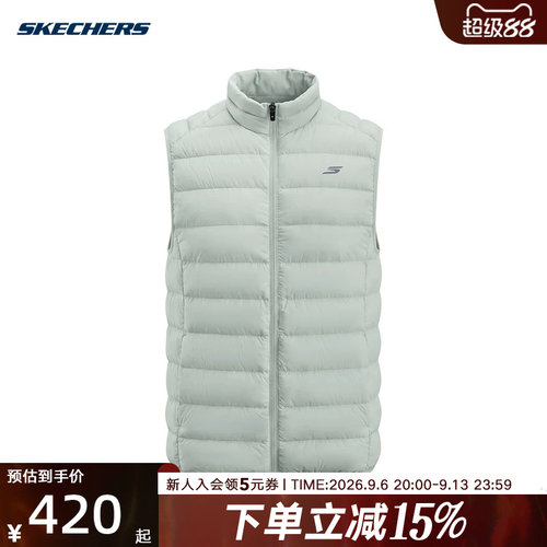 SKECHERS(斯凯奇)（新品）2026冬男羽绒背心 P426M015-00KW