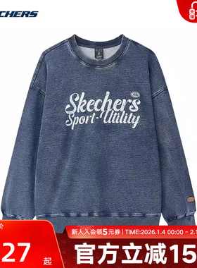 Skechers斯凯奇25春季男女运动休闲套头衫圆领卫衣 L125U009/053T