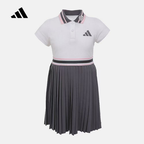 adidas阿迪达斯2026夏女小童LG GFX DRESS运动休闲连衣裙 KH0247