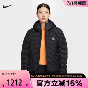 耐克ACG棉服女冬季户外宽松面包服黑色连帽P棉夹克外套HM9964-010