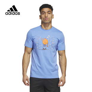 Adidas阿迪达斯半袖 圆领休闲篮球运动短袖 T恤IC1871 男2023夏新款