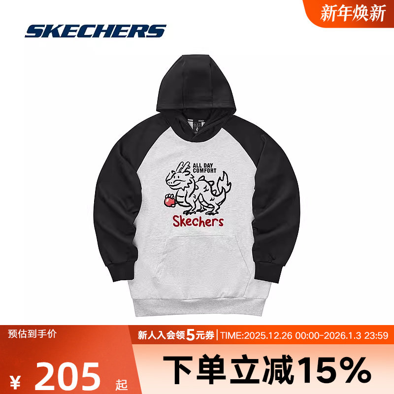 斯凯奇2024年春新款运动套头衫