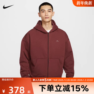 宽松加绒夹克IO3690 耐克开衫 FIT春季 THERMA 619 卫衣男保暖连帽衫