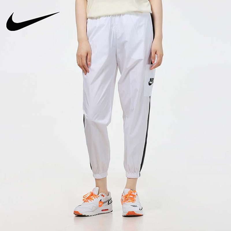 Nike耐克女装2024春秋新款梭织小脚束脚裤运动休闲长裤CJ7347-100 运动服/休闲服装 运动长裤 原图主图