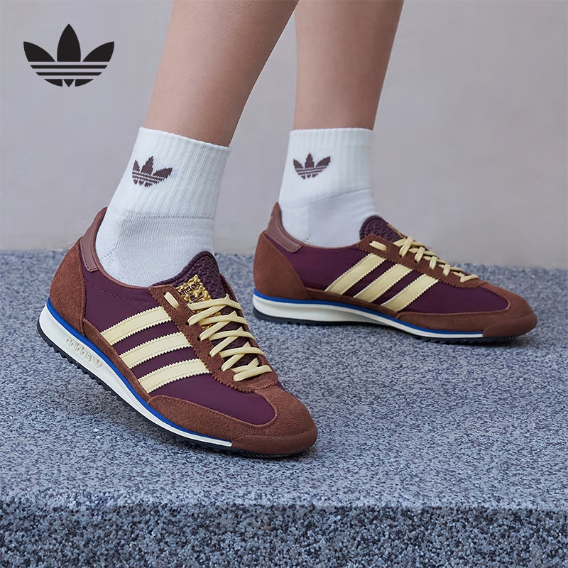 adidas阿迪达斯三叶草女SL 72 OG经典复古薄底运动鞋T头鞋 IE3425
