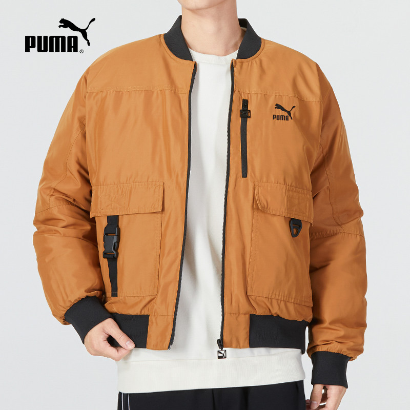 PUMA彪马羽绒服男子2023冬季新款复古立领夹克运动外535584-74