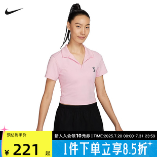 t恤HJ6852 NIKE耐克短袖 运动休闲露脐高腰短款 POLO衫 663 女子秋季