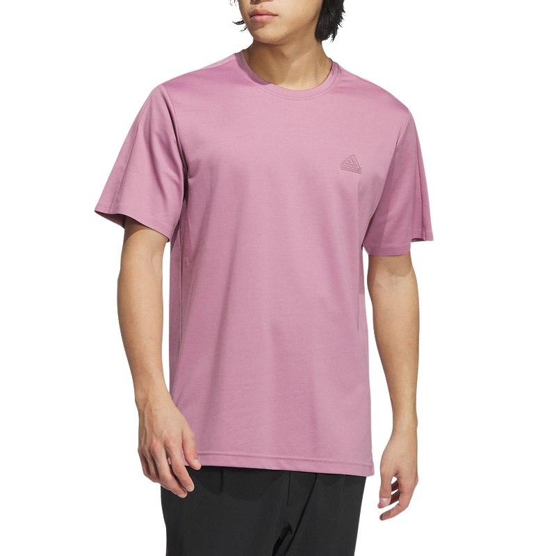 adidas阿迪达斯COOL凉感短袖2024夏男灰紫运动健身半袖T恤JD5223