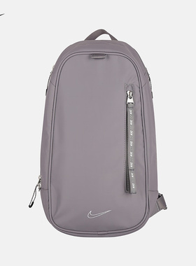 耐克实用收纳胸包冬季新款拉链口袋拼接舒适黑色斜挎包FZ6132-015