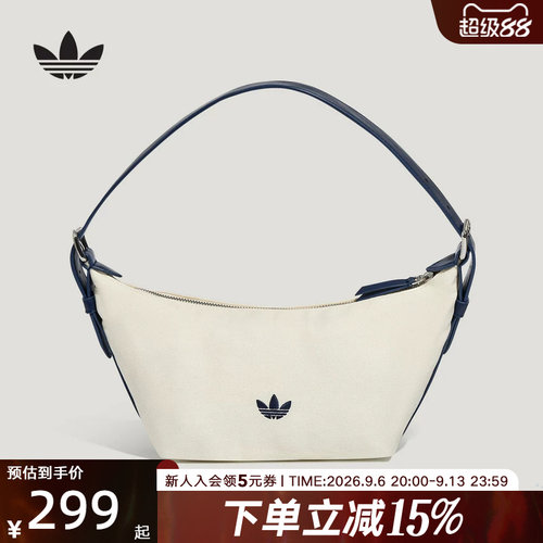 adidas阿迪达斯三叶草女百搭款帆布经典撞色运动单肩挎包 LD6379