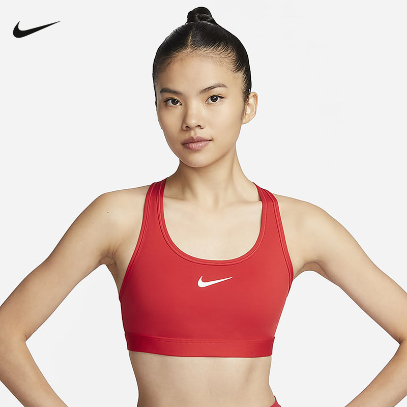 NIKE耐克SWOOSH女中强度支撑运动内衣速干衬垫训练文胸DX6822-657 运动服/休闲服装 运动文胸 原图主图