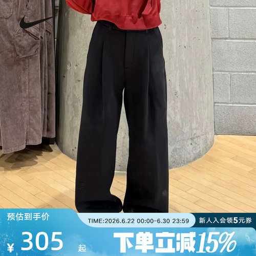 耐克女裤26春新年款直筒裤阔腿裤刺绣小标运动长裤IF0322 IQ3829
