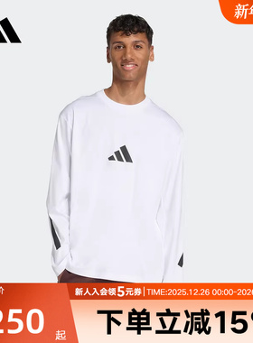 adidas阿迪达斯秋季新款「真治愈」黑标制服上衣男长袖T恤KE4903