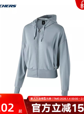 Skechers斯凯奇PERFORMANCE系列女休闲针织连帽外套P124W003/02P4