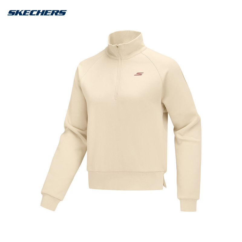 Skechers斯凯奇新款秋冬女士加绒 宽松针织套卫衣P425W141/001J