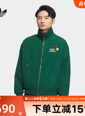 adidas阿迪达斯冬三叶草新款休闲运动宽松外套男工装夹克 KC0136
