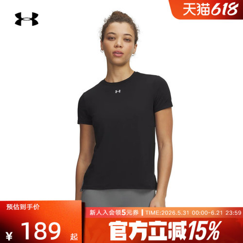UA安德玛春季新款Vanish女士健身运动黑色休闲短袖t恤6010870-008