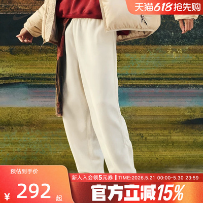 NIKE耐克男裤加绒2026年新年款刺绣小标可束脚直筒长裤IQ3709-010