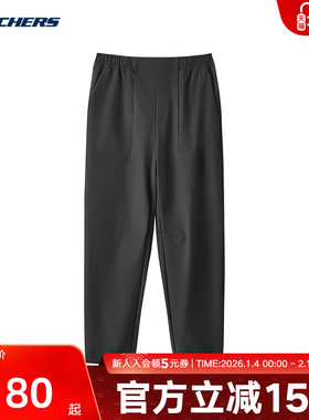 Skechers斯凯奇冬季男款长裤宽松运动休闲裤 L424M030/0018