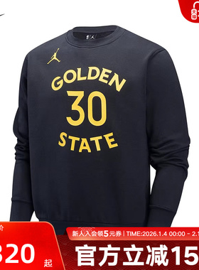 Nike耐克卫衣男子秋冬季金州勇士/库里篮球运动套头衫FV8669-010