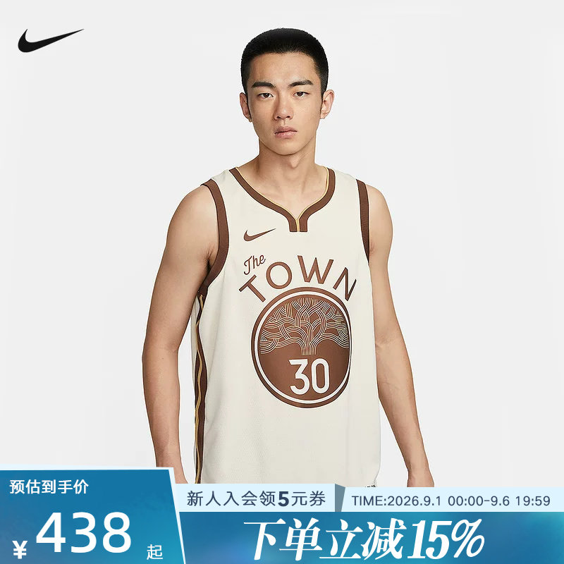 耐克NBA金州勇士队斯蒂芬·库里男子速干球衣针织背心HM5981-123图片