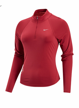 耐克女子薄款卫衣马年限定DRI-FIT新年款红色跑步上衣IQ3831-613
