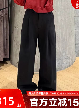 耐克女裤26春新年款直筒裤阔腿裤刺绣小标运动长裤IF0322 IQ3829