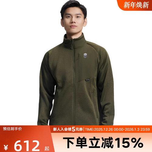 安德玛UA冬季新款男子休闲运动夹克抓绒户外运动外套6010034-308