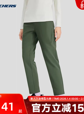 Skechers斯凯奇女士舒适透气运动休闲百搭梭织长裤 P424W166/031F