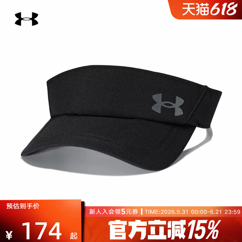 安德玛UA春季新款男子空顶网球帽遮阳帽运动休闲帽子1383479-001