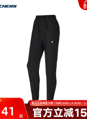Skechers斯凯奇夏季女休闲长裤速干运动裤束脚裤 P224W056/0018