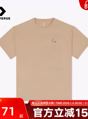 Converse匡威夏男女短袖宽松复古字母棉质T恤 10027239-A09
