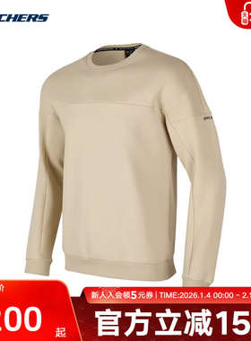 Skechers斯凯奇男装卫衣针织圆领套头休闲百搭T恤 P423M137/028R