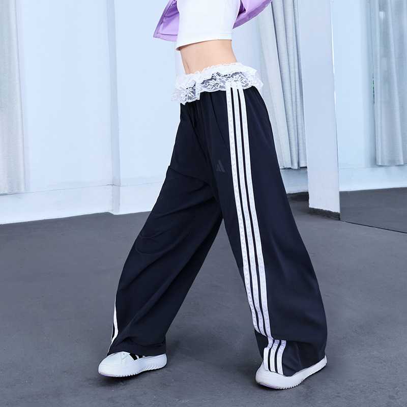 【尖货】阿迪达斯新款长裤凉感梭织宽松运动休闲香蕉裤裤子KB5224