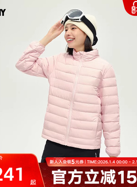 PONY波尼秋冬新款轻户外羽绒服女生运动休闲外套 243W2OF32PK