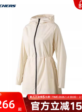 Skechers斯凯奇春季女子时尚舒适休闲梭织外套P124W002/02SB