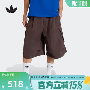 2026夏男梭织短裤 中裤 KF5726 风五分裤 adidas阿迪达斯三叶草工装