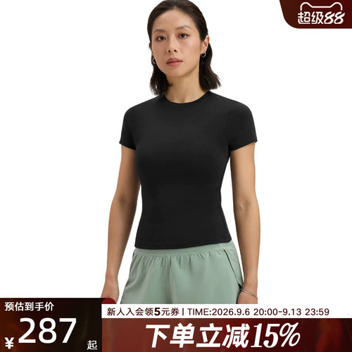 安德玛女士t恤新款Meridian瑜伽服健身衣修身运动短袖上衣6000341
