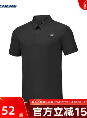 Skechers斯凯奇夏季新款男士休闲短袖POLO衫 P325M047/0018