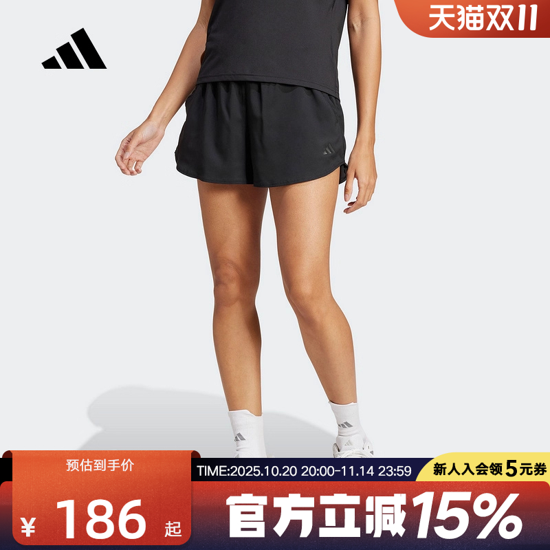 adidas阿迪达斯2025夏新款女梭织网球运动休闲短裤透气舒适JH3365
