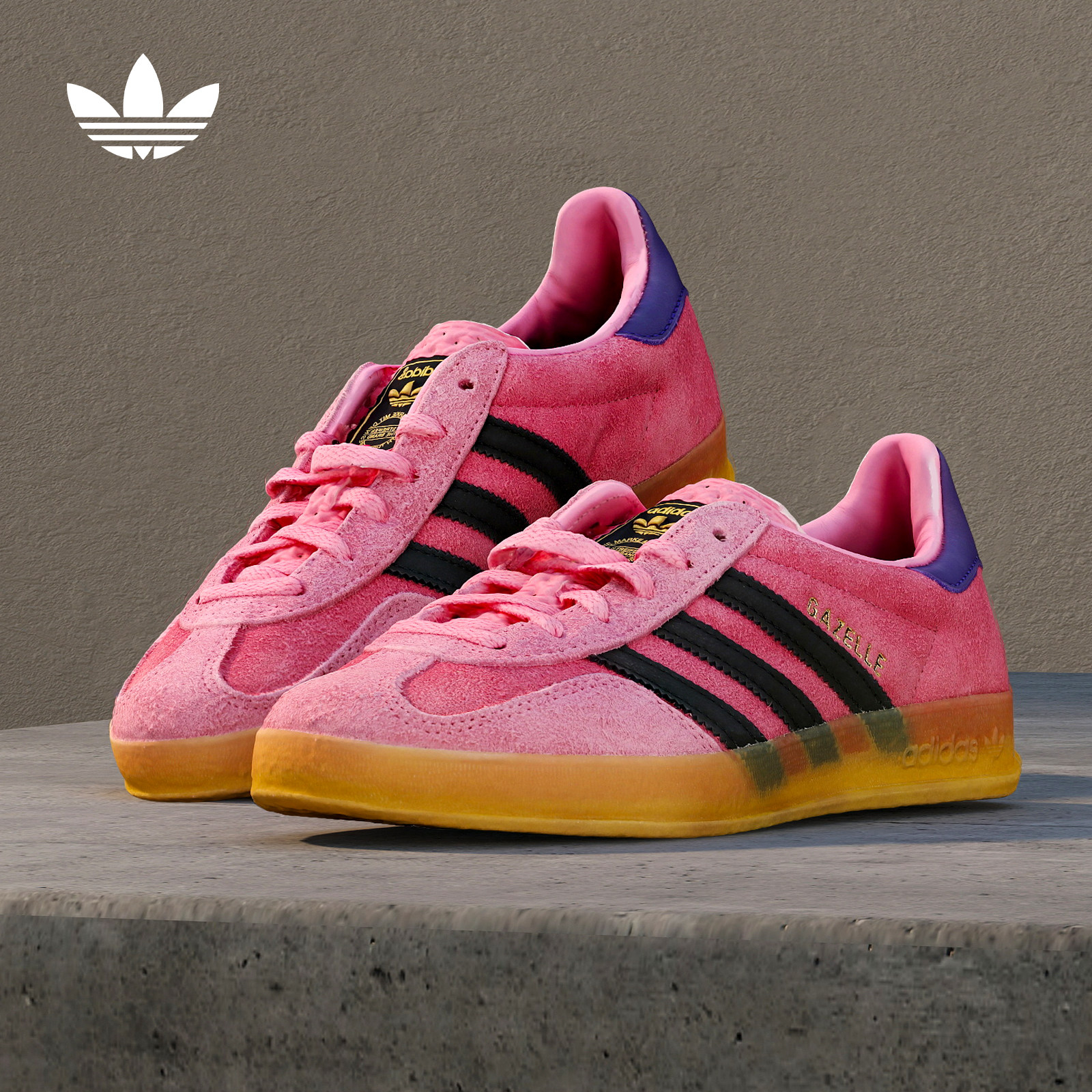 adidas阿迪达斯女鞋美式复古休闲T头鞋百搭GAZELLE德训