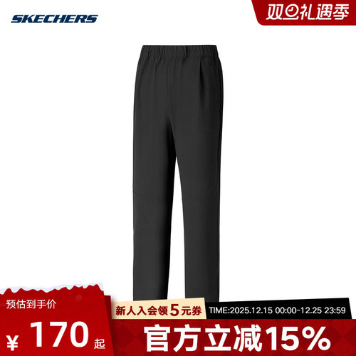 斯凯奇加绒闪穿裤长裤2025秋冬男女裤防泼水运动裤 P325W146/0018