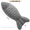 Plus Extra Large Extended 30CM Simulation Fish with Catnip (Gray)