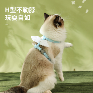 猫咪牵引绳外出溜猫绳防挣脱可调节网红小猫狗链子栓狗绳宠物用品