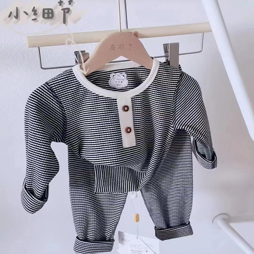 清仓秋冬左羽童德芙绒加厚秋衣秋裤德绒保暖衣套装男女童加厚A类
