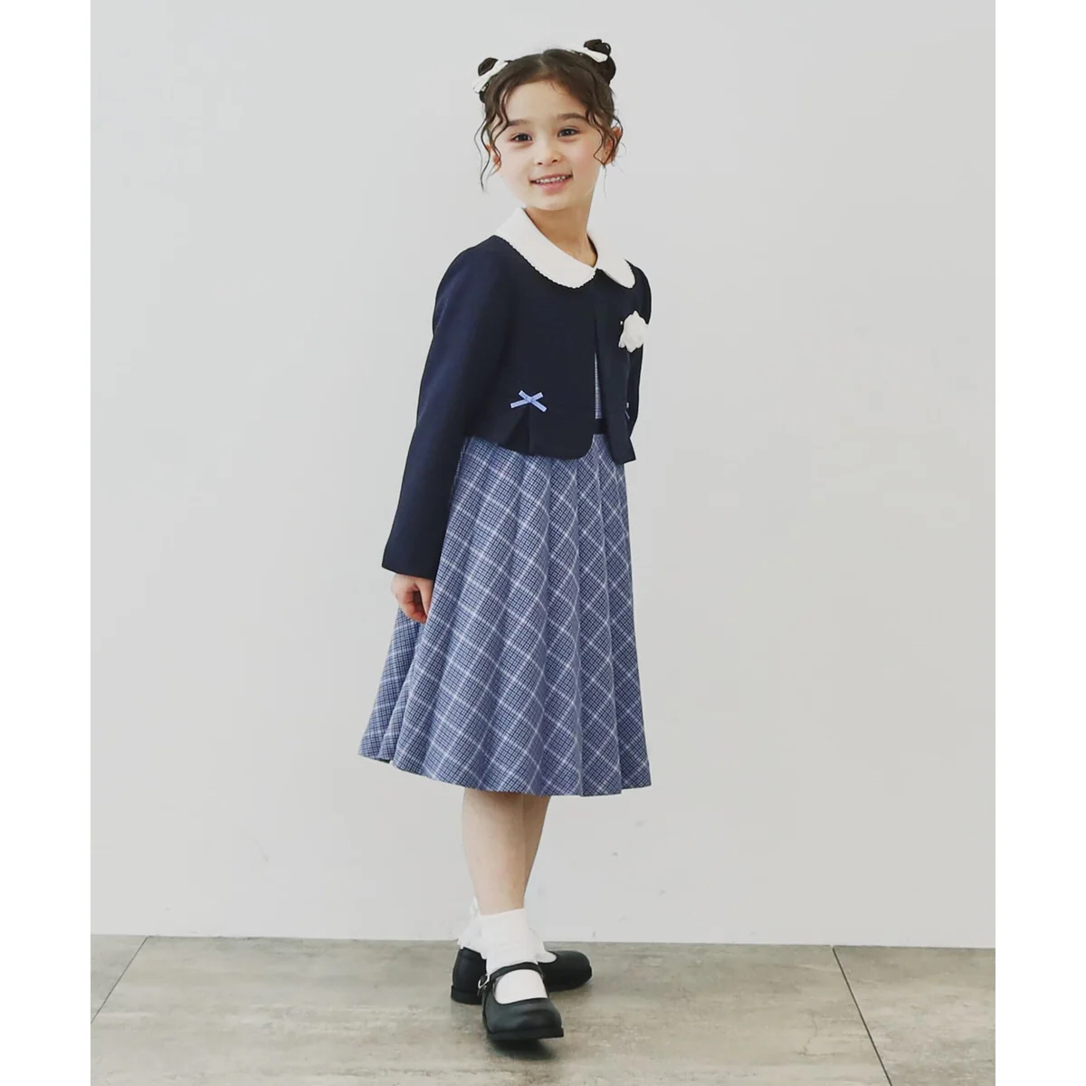 日本制女童初高中学生制服套装水手服套装刺绣百褶裙秋季新款