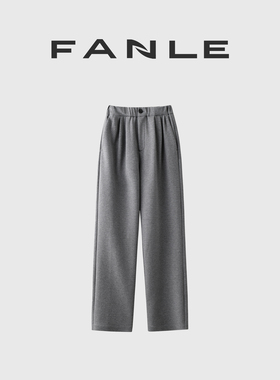 断码清仓不退换冬季新型高密加厚舒适牛筋高腰阔腿休闲运动卫裤女