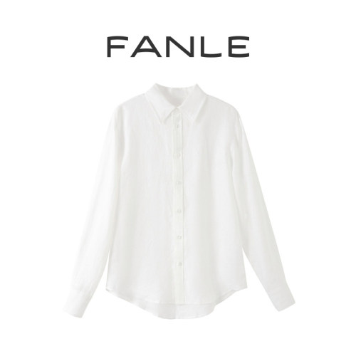 FANLESTUDIOS亚麻轻薄及简衬衫
